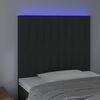 vidaXL LED posteljno vzglavje črno 90x5x118/128 cm žamet