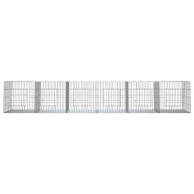 vidaXL 6-delna ograda za zajce 327x79x54 cm pocinkano železo