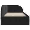vidaXL Kotna postelja z vzglavjem Črna 80 cm x 200 cm Žamet