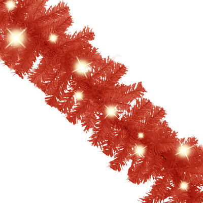 vidaXL Božična girlanda z LED lučkami 5 m rdeča