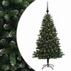 vidaXL Umjetno božično drevo z okrasnimi kroglami 150 cm 150 LED