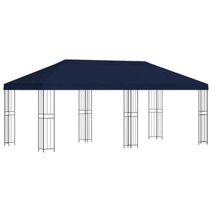 vidaXL Paviljon s stenami 6 x 3 m Modra Poliester in jeklo 190