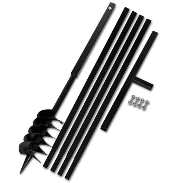 Jeklen spiralni vrtalni sveder za zemljo z ročajem120mm s5m podalj&scaron;kom