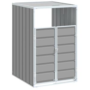 vidaXL Lopa za smetnjak za 1 smetnjak siva 72x81x115 cm jeklo