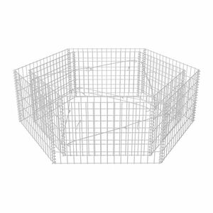 vidaXL &Scaron;estkotna visoka greda gabion 160x140x50 cm