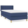 vidaXL Box spring postelja z vzmetnico modra 80x200 cm blago