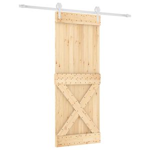vidaXL Drsna vrata 80 x 210 cm Masiven borov les (neobdelan)