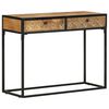 vidaXL Konzolna mizica 100x35x75 cm trden mangov les