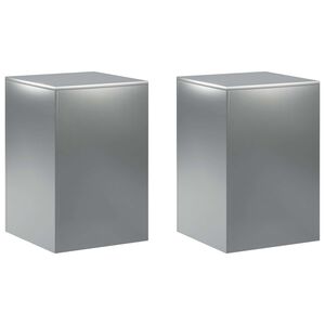 vidaXL Stojalo za rastline 2 pcs Srebrna 40 x 40 x 60 cm