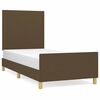 vidaXL Posteljni okvir brez vzmetnice temno rjav 80x200 cm blago