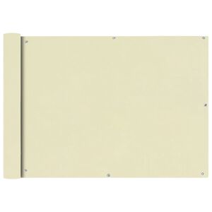 vidaXL Balkonsko Platno Oksford Tekstil 75x400 cm Kremne Barve