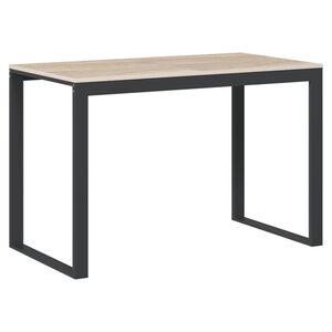 vidaXL Računalni&scaron;ka miza črna in hrast 110x60x73 cm iverna plo&scaron;ča