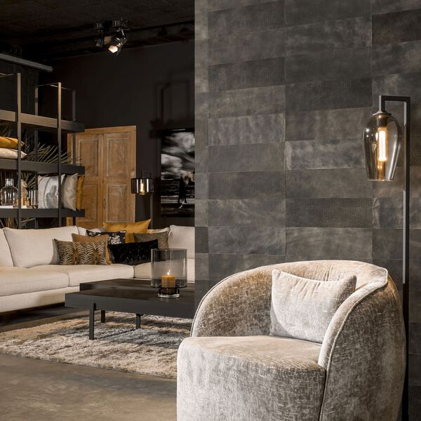 WallArt Usnjene plo&scaron;čice Hennessy dvobarvno črne 16 kosov