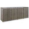 vidaXL Lopa za &scaron;tiri smetnjake siva 274x80x117 cm poli ratan