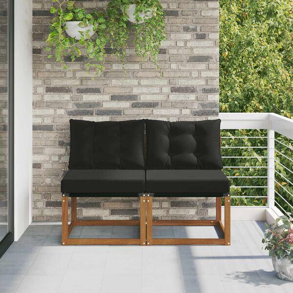 vidaXL 2 Kos Zunanja srednja sofa