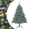 vidaXL Umestno božično drevo Zelena 180 cm PVC, plastika in jeklo