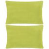 vidaXL Komplet blazin 2 kosa žamet 40x60 cm zelene barve