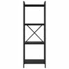 vidaXL Knjižna polica Črna Orehovina 40 x 30 x 85 cm Konstruiran les