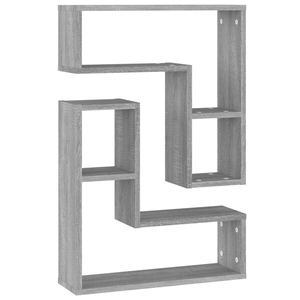 vidaXL Stenske police 2 kosa siva sonoma 50x15x50 cm inženirski les