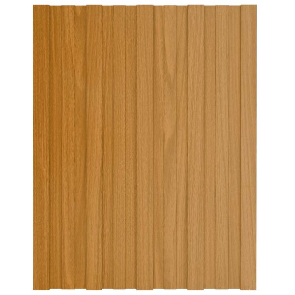 vidaXL Stre&scaron;ni panel 12 pcs Naravna 60 x 45 cm Pocinkano jeklo