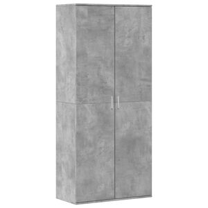 vidaXL Omara za čevlje betonsko siva 80x39x178 cm iverna plo&scaron;ča