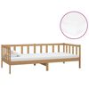 vidaXL Dnevna postelja z vzmetnico 90x200 cm medeno rjava borovina