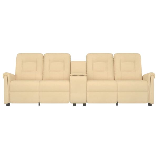 vidaXL Masažni štirised z držali za skodelico krem