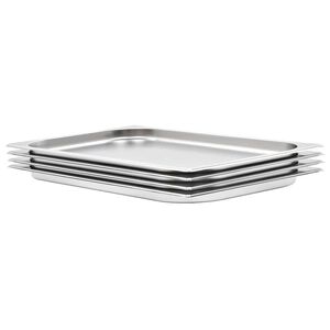 vidaXL Gastronomske posode 4 kosi GN 1/1 20 mm nerjaveče jeklo