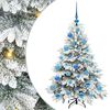 vidaXL Umestno božično drevo med 150 LED Bela 120 cm PE in PVC