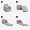 vidaXL Sofa postelja 60cm Oblačno siva blago