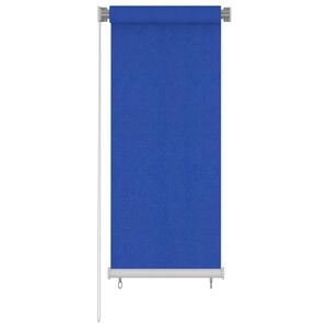 vidaXL Zunanja rolo senčila 65 (&Scaron;) x 140 (V) cm modre barve HDPE