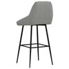 vidaXL Barski stolček svetlo siv žamet