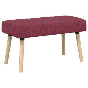 vidaXL Bench z kanalnim oblazinjenjem Vinorodna rdeča 80 x 40 x 46 cm