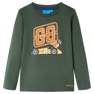Otro&scaron;ka majica z dolgimi rokavi temno zelena 92