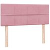 vidaXL Box Spring postelja z vzmetnico Pink 120x220 cm Velvet