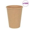 vidaXL Papirnate skodelice za kavo 1000 kosov 300 ml rjave barve