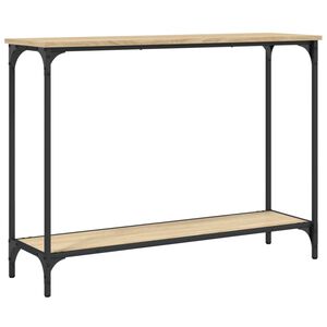 vidaXL Konzolna mizica sonoma hrast 101x30,5x75 cm inženirski les