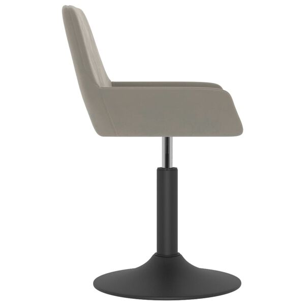 vidaXL Barski stolček svetlo siv žamet