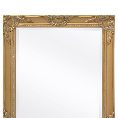 vidaXL Stensko ogledalo baročno 120x60 cm zlato
