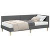 vidaXL Kotni okvir postelje z matrico 2 kos Temno siva 90 x 190 cm
