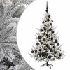 vidaXL Umetna božična jelka z bučko 120 cm 150 LED Toplo bela