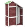 vidaXL Vrtna lopa za orodje mocha 120x53,5x170 cm trdna borovina