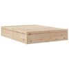 vidaXL Posteljni okvir brez vzmetnice 140x190 cm trdna borovina