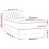 vidaXL Box spring postelja z vzmetnico LED temno siva 100x200 cm blago