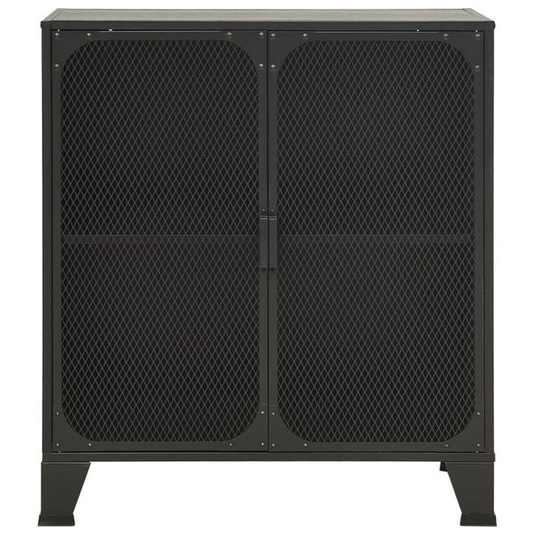 vidaXL Omara siva 72x36x82 cm kovina in MDF