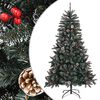 vidaXL Umetna novoletna jelka s stojalom zelena 150 cm PVC