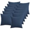 vidaXL Prevleka za blazino 12 kos HEERLEN Modra 40 x 40 cm Blago