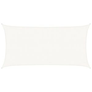 vidaXL Senčno jadro 160 g/m&sup2; belo 3x6 m HDPE