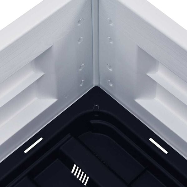 vidaXL Visoka greda PP bela 43x43x35 cm