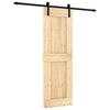 vidaXL Drsna vrata 70 x 210 cm Masiven borov les (neobdelan)